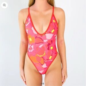 93 Play Street: Floral Pink One-Piece Swimsuit